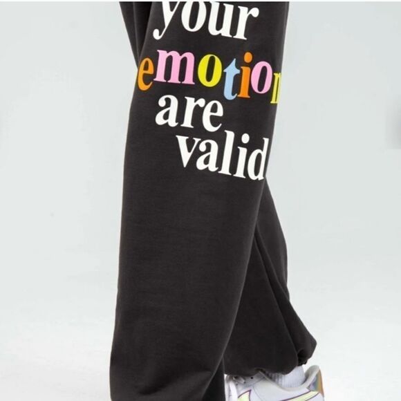 The Mayfair Group Your Emotions Are Valid Sweatshirt and Sweatpants Set in Gray - Picture 15 of 16